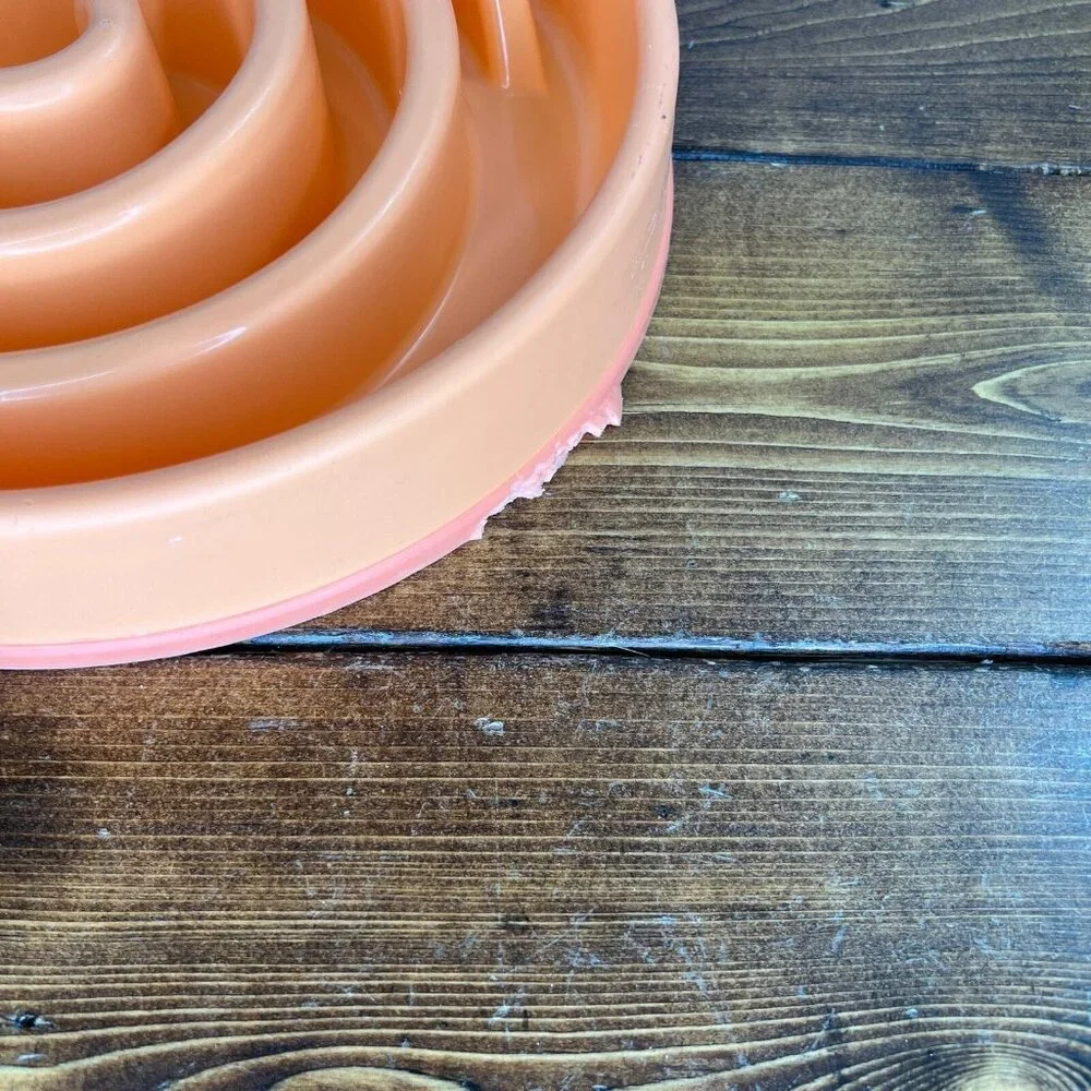 Outward Hound Dog Slow Feeder Fun Feeder Slo Bowl Dog Bowl Large/Regular Orange